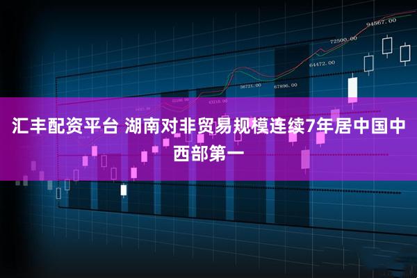 汇丰配资平台 湖南对非贸易规模连续7年居中国中西部第一